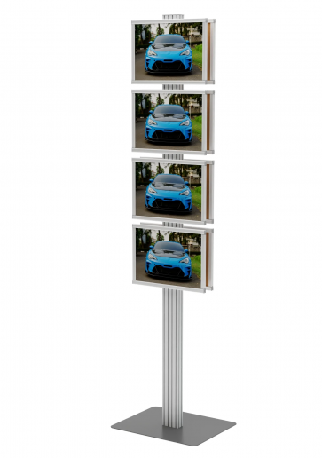 Stojak informacyjny na 8 plakatów A4 pion/poziom Art. 505D Dwustronny