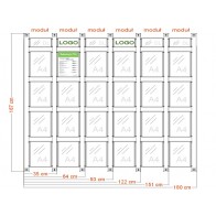 Witryna modułowa 4 x A4 + toper DL Art 133