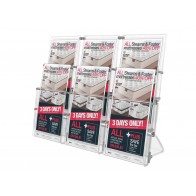 Stojak na ulotki DL, 6 kieszeni pion - poziom art 326