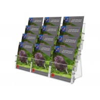 Stojak na ulotki A6 / DL, 12 kieszeni pion - poziom art 342