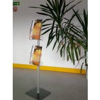 Stojak na ulotki +2kieszenie A4 kaskadowo , 140 cm.  Art 359b