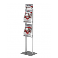 Prezenter / ekspozytor / stojak na ulotki 2 kieszenie A4 pionowo Art 361