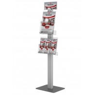 Prezenter 120cm / ekspozytor / stojak na ulotki 1xA4 pionowo i 1xA4 poziomo Art 3614