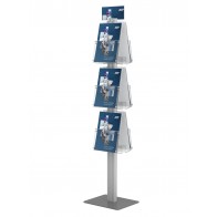 Stojak na ulotki , prezenter 6 kieszeni A4 pionowo + toper DL  Art 379