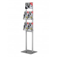 Stojak na ulotki 2 kieszenie A4 poziomo na ulotki A4 A5 i DL + toper A5 art 358