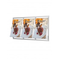 Prezenter ulotek na ramce do ściany 3 kieszenie A4 pionowo  Art 2332V3