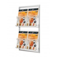 Prezenter ulotek na ramce do ściany 2 kieszenie A4 A5 DL  Art 2341