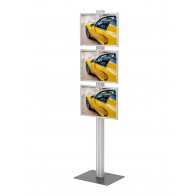 Prezenter / ekspozytor / stojak na ulotki wolnostojący ,prezenter plakatu 3 x A3 w szerokiej ramce Art 502