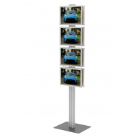 Stojak informacyjny na 8 plakatów A4 pion/poziom Art. 505D Dwustronny