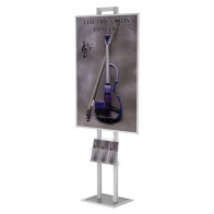 Składany stojak / prezenter na plakat B1 na statywie + kieszeń A4,uniwersalna na ulotki Art 512