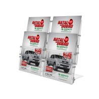 Stojak na ulotki A5, 4 kieszenie pion - poziom art 343