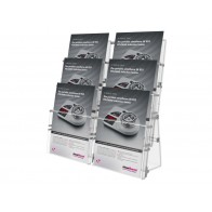 Stojak na ulotki A5, 6 kieszeni pion - poziom art 344