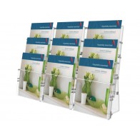 Stojak na ulotki A5, 9 kieszeni pion - poziom art 329