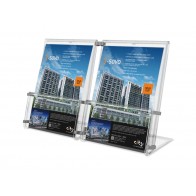 Stojak na ulotki A6 / DL, 2 kieszenie poziomo art 305