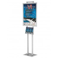 Stojak składany na plakat B2 na statywie + kieszeń na ulotki DL art 371