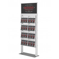 Prezenter ulotek / stand / stojak na plakat +16xA4 poziomo. Art 025