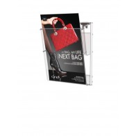 Prezenter ulotek , zestaw 1 kieszeni A4 na ścianę   Art 203