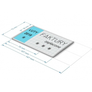 Szyldzik opisowy 72 x 194 mm Art 547