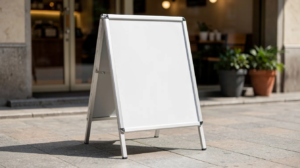 Potykacz B1 – jak przygotować plakat i bezpiecznie go ustawić?