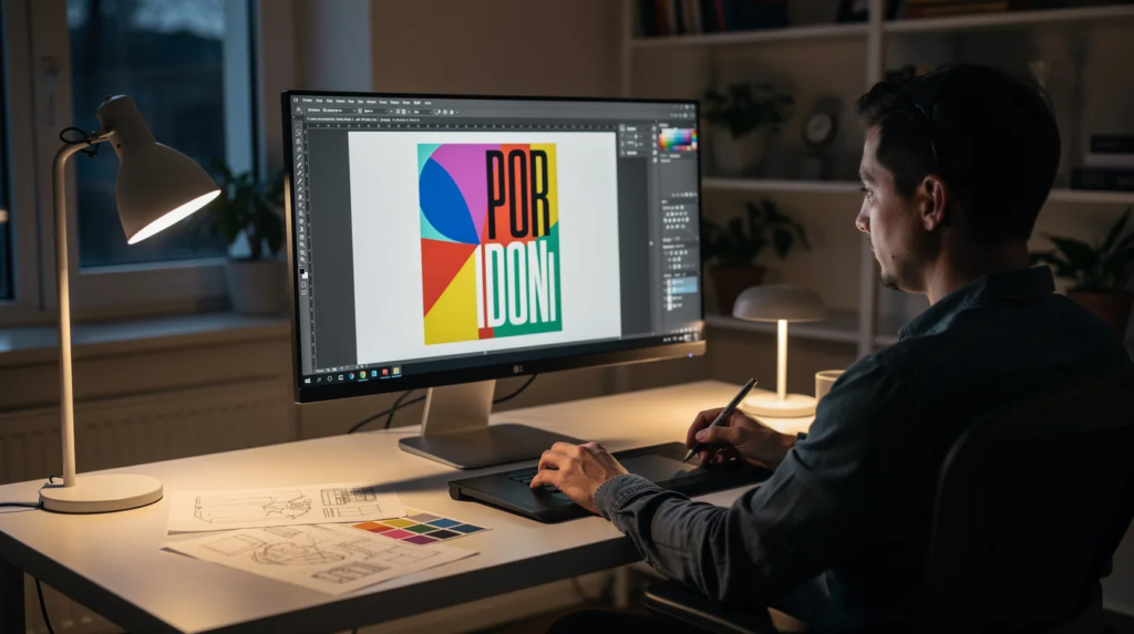 Projektowanie plakatu B1 na komputerze